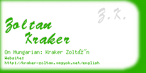 zoltan kraker business card